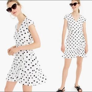 J. Crew Polka Dot Faux Wrap Dress